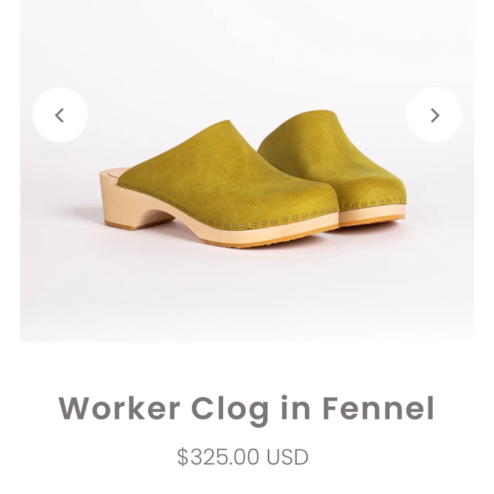 Rye Suede Clog Mules in Mustard Yellow - Picture 6 of 6